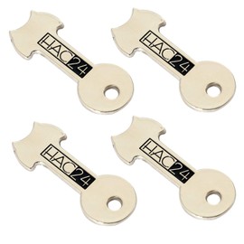 Set of 4 Shopping Trolley Token Key Ring Shopping Trolley Token Removable Shopping Trolley Token Metal, silver