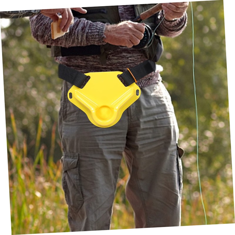 KOMBIUDA Waist Fishing Pole Holder Adjustable Support Belt Lightweight Fishing