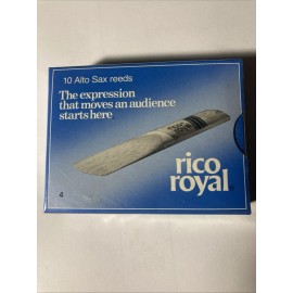 LA VOZ RICO ROYAL ALTO SAXOPHONE SAX REEDS (10 REEDS) FRENCH CUT SIZE 4  UNOPENED BOX