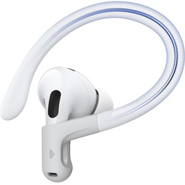 Gcioii Memory Titanium Alloy Ear Hooks for AirPods Pro 2, AirPods Pro,AirPods 3rd [Added Anti-Lost Lanyard],Anti-Slip Sports Accessories Ear Hooks,Comfortable Fit (White）