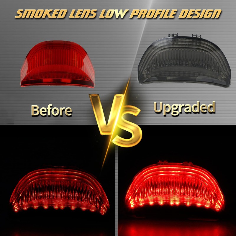QUASCO Led Brake Tail Light Smoked Taillights with Turn Signal