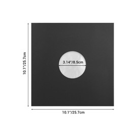 20 PCS 12 Inches Black Paper & Poly Lined Record Inner Sleeves for LP Vinyl Records, 110gsm Paper 33 RPM Record Sleeves, Anti Static Record Storage Album Covers LP Vinyl Jacket Covers (20)