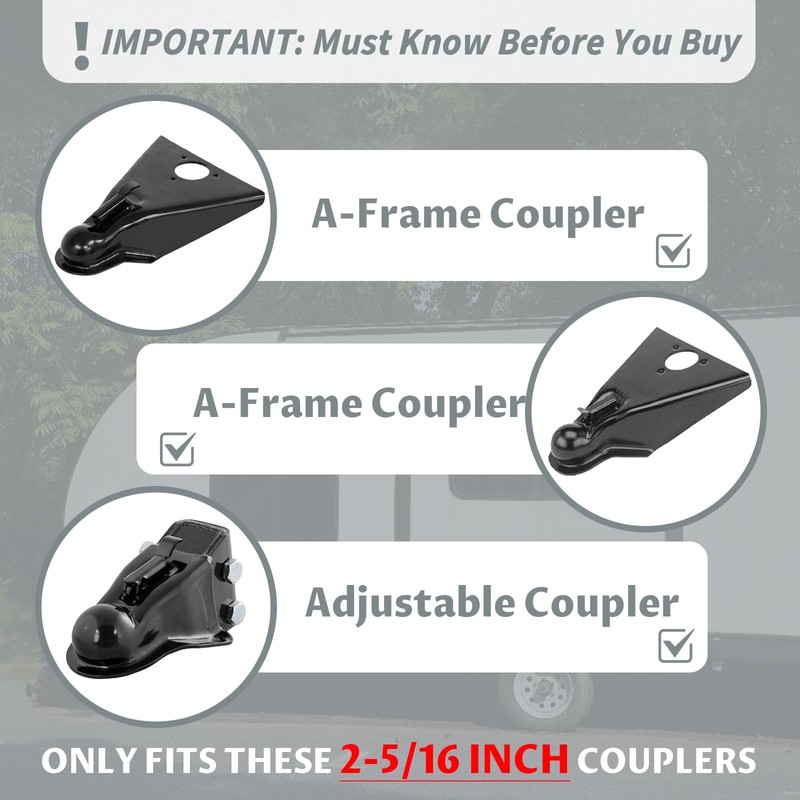 SaphRec Upgraded Trailer Lock, Fits 2-5/16 Inch Coupler Heavy Duty