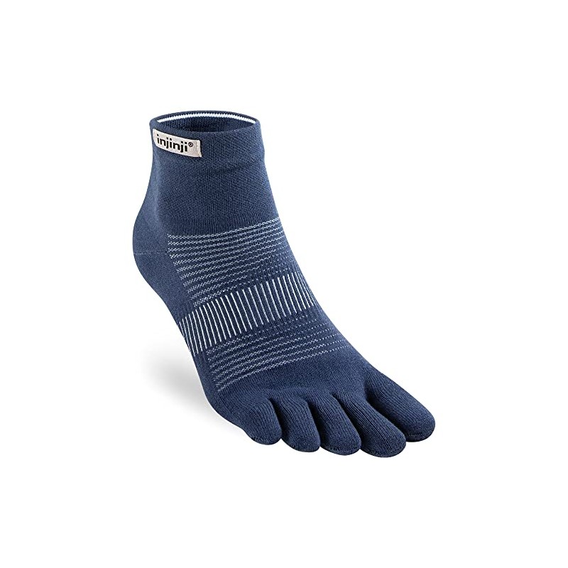 Injinji Run Original Weight Mini Crew Socks Black Shoe Size,