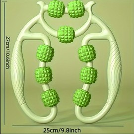 9 Wheel Leg Massager, Manual Leg Massage Tool, Leg Muscle Relaxation Tool, Yoga Roller Clamp, Muscle Relaxation Tool for Women & Men, Body Care:_Pink_one-size