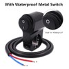 Biqing 2PCS Motorcycle Spot lights WITH METAL WATERPROOF SWITCH,Universal Motorcycle