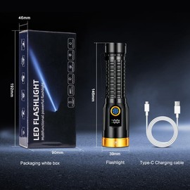 KZK Rechargeable Green Beam Flashlight, High Lumens Flashlight with 7 Lighting Modes, Long Distance Range for TV/LED/LCD Screens Flashlights Presentation Office/Outdoors/Astronomic/Construction