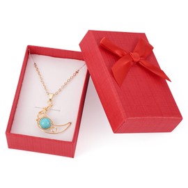 Boutigem 12 Pack Cardboard Jewelry Boxes with Lids Red Valentines Jewelry Gift Boxes with Bowknot Rectangle Stripe Pattern Jewelry Packing Boxes Necklace Earring Ring Box for Festival Jewelry Display