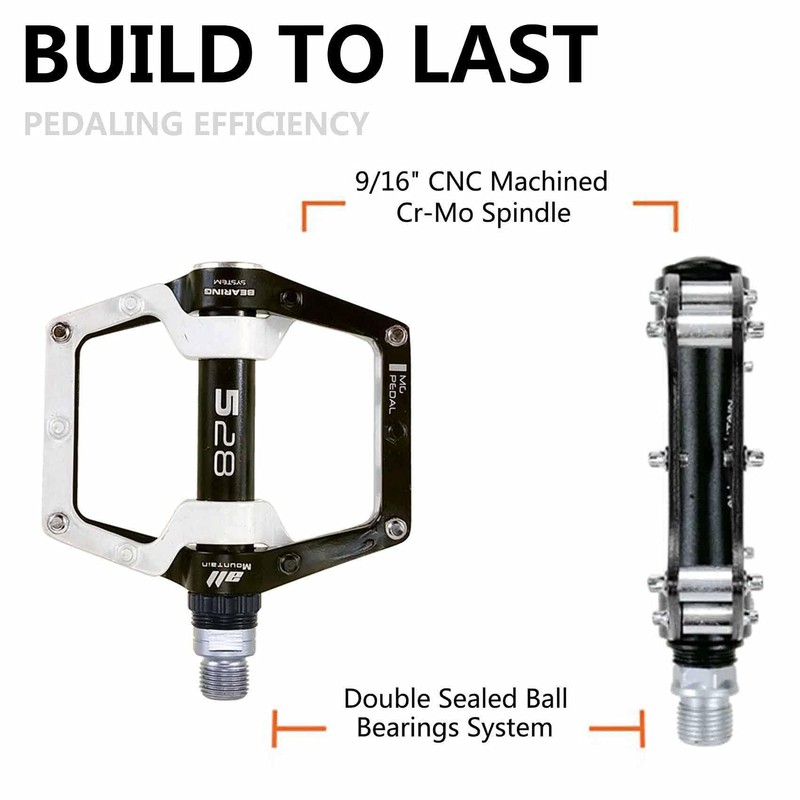 Bicycle Pedals-Aluminium Alloy Bicycle Pedals-Mountain Bike Pedals with Removable Non-Slip