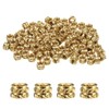 sourcing map 100pcs M4 Threaded Inserts Brass Heat Set Insert