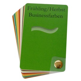 Farbpass Business Spring/Autumn Mixed Type (Warm Spring/Autumn) as Fans with 34 Type-Specific Colours for Colour Analysis, Colour Advice, 34 spring/autumn colours, Classic