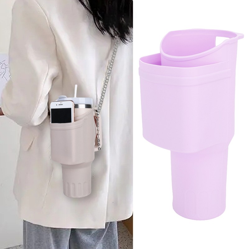 Cup Silicone Boot Sleeve with Pocket Chain Strap Flexible Soft