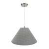 Aspen Creative, Grey, 72592-11 Two Hanging Pendant Ceiling Light with Transitional Hardback Empire Fabric Lamp Shade, 23" Width