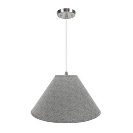 Aspen Creative, Grey, 72592-11 Two Hanging Pendant Ceiling Light with Transitional Hardback Empire Fabric Lamp Shade, 23" Width