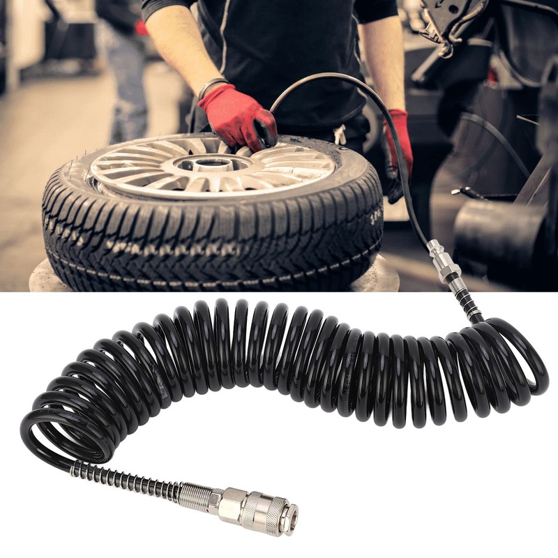 BROLEO Air Compressor Coil Hose, Durable Anti-Kink Recoil Air Hose,