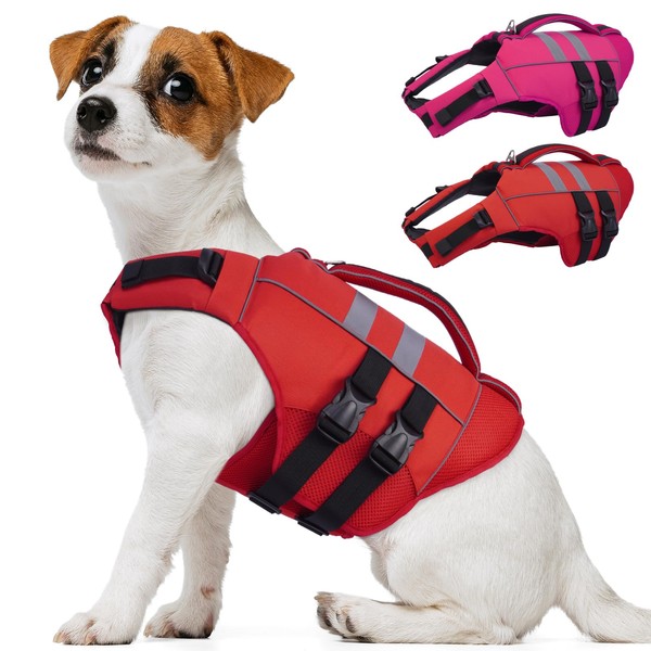 Kuoser Small Dog Life Jacket, High Flotation Dog Life Vest
