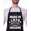 50th Birthday Made In 1974 BBQ Cooking Funny Novelty Apron