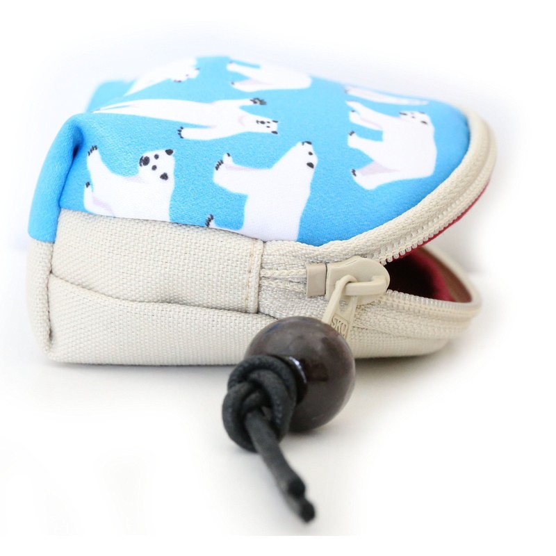 Mini Shell Pouch, white bear