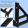 KLYKLL 3D Multi-Angle Measuring Ruler, 45/90 Degree Aluminum Alloy Miter