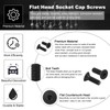 PATIKIL #8-32 x 1/2 Inch Flat Head Socket Cap Screws,