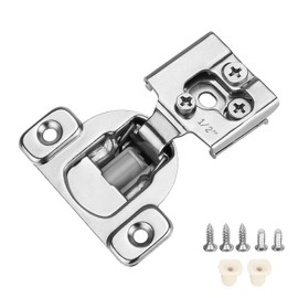 homdiy Soft Close Cabinet Hinges Concealed Kitchen Cabinet Hinges - 1-1/4'' Overlay Soft Closing Hinges for Cabinet Satin Nickel Hidden Hinges, Pack of 10