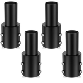 DoubleFill 4 Pcs Slip Fitter Light Pole Tenon Adapter for 3 Inch Round Pole Tenon Adaptor Outdoor 2 3/8 Inch Outdoor Vertical Mount Bracket for LED Parking Lot Lights Shoebox Lighting Street Light