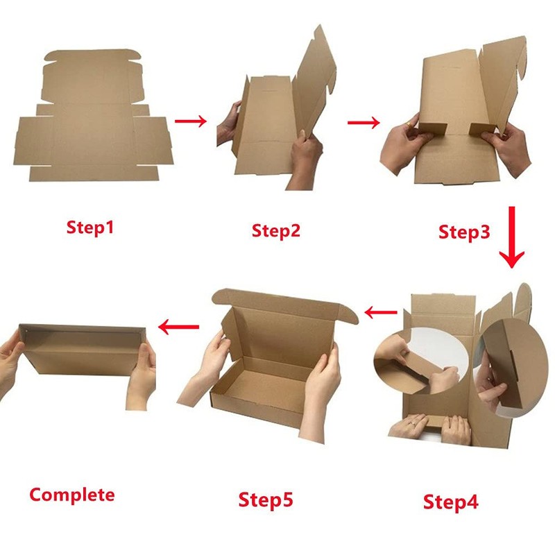 Corrugated Cardboard Shipping Boxes, 100x100x53mm Royal Mail Small Parcel PiP