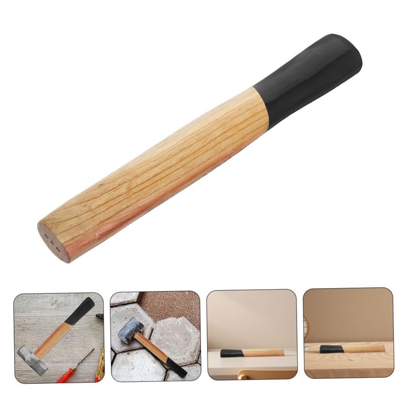 CHILDWEET Ergonomic Grip Wooden Hammer Handle Replacement Part for Camping