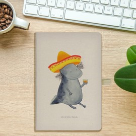 Mr. & Mrs. Panda Diary DIN A5 Cotton Notebook Axolotl Tequila - Transparent