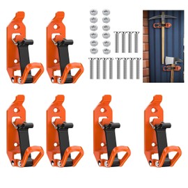 6 Pcs Shovel Mount for Roof Rack,Metal Rubber Shovel Holder Wall Mount Brackets,Quick Release Axe Holder Mount Kit,Roof Rack Accessories Tools forOffroad,Truck,Axe,Boats (Black With Orange)