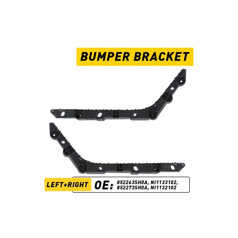 WenQi Pair Rear Bumper Brackets For 2013-2019 Nissan Sentra Driver