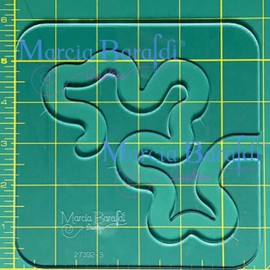 Marcia Baraldi Longarm Meander Ruler for Longarm Sewing Machines - Quilting Template Design for Freemotion Patchwork, Embroidery, Stitching Projects -1/4" Thick- Size: 5.7 X 5.7 inches)