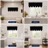Aquazolax Kitchen Valances for Windows Readymade Blackout Window Scalloped Valance