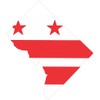 StickerTalk Die Cut Washington DC Flag Vinyl Sticker, 5 inches