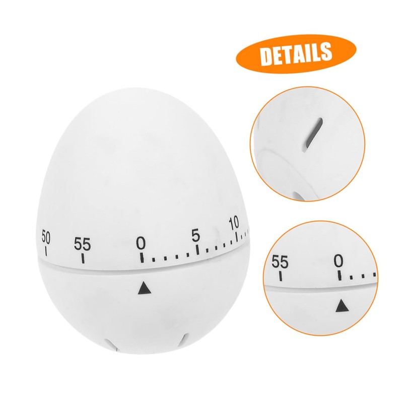MAGICLULU 2pcs Egg Shape Kitchen Timer Mechanical Timer Compact Portable