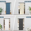 JUBEST 4FT Heavy Duty Bypass Door Hardware with Finger Pulls,Sturdy