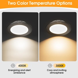 GZV - Luz de techo empotrada para caravana, barco, caravana, 12 V, luz LED CC para debajo del gabinete, caravana, camión, autocaravana, velero, iluminación interior, paquete de 6 (4100 K con acabado