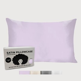 Mend Satin Pillowcase for Skin & Hair - Super Soft Pillow Covers for Better Sleep & Hair - King Size 40x20 inches Satin Pillow Cases with Zipper Silk Pillowcase Alternative (Lavender, King)