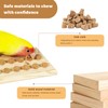 Vogelkau-Spielzeug mit Schraubbefestigung, Holz-Futtersuche für Papageien, Sittiche, kleine & mittelgroße