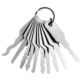 Fake Keys,10Pcs Stainless Steel Keys,Master Keys Replacement Skeleton Lock Pick Set,Multiple Shapes Lock Picking Emergency Tool for Bathroom Locks Car Locks