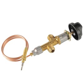 BOSHCHEN Low Pressure Propane Gas Flameout Safety Control Valve for Fireplaces Fire Pit Gas Grills Fire Pit Thermocouple Replacement with 3/8" Flare Inlet and Outlet