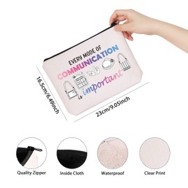 TSOTMO Slp Gift Every Mode Of Communication Is Important Thank You Gift Zipper Pouch Makeup Bag (COMMUNICATION important)