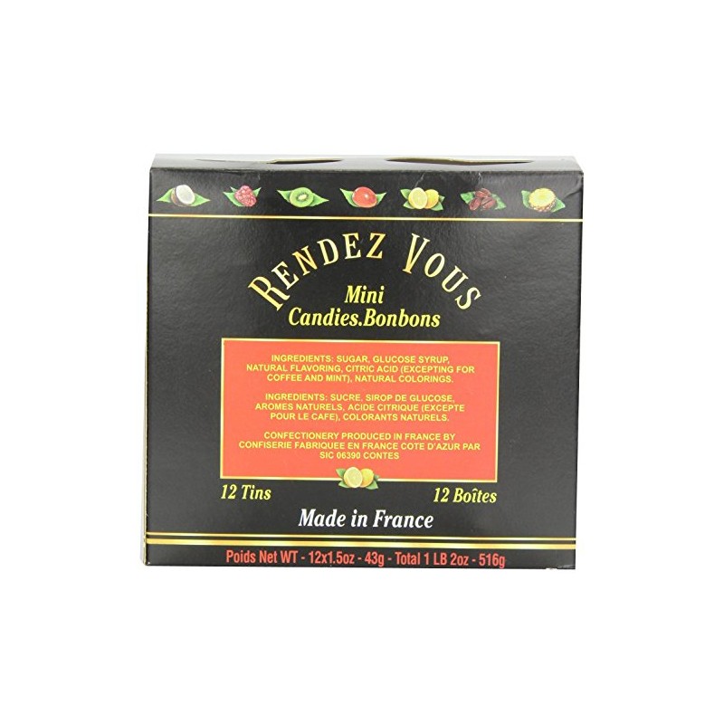 Rendez Vous, French Mini Candies, Tropical Fruit, 1.5 oz (Pack
