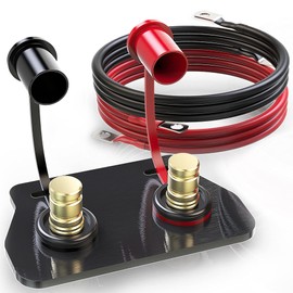 MZS Slingshot Battery Charger Post, Charging and Jumper Terminals Relocation Kit Compatible with Slingshot w/ 4 Gauge Battery Cables & Mounting Bracket