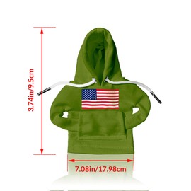 Couslcd Car Gear Shift Cover, Fashionable American Flag Gear Shift Hoodie for Shifter Knobs, Funny Car Shift Knob Cover, Universal Car Interior Accessories (Green)