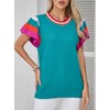 SHEWIN Summer Tops for Women 2025 Casual Crewneck Cap Sleeve