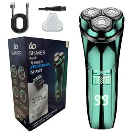 Electric Razor for Men with Pop-Up Trimmer, IPX7 Waterproof Electric Shaver, Rechargeable Cordless Shavers for Men, Type-C, 120Mins Runtime, Plug & Play