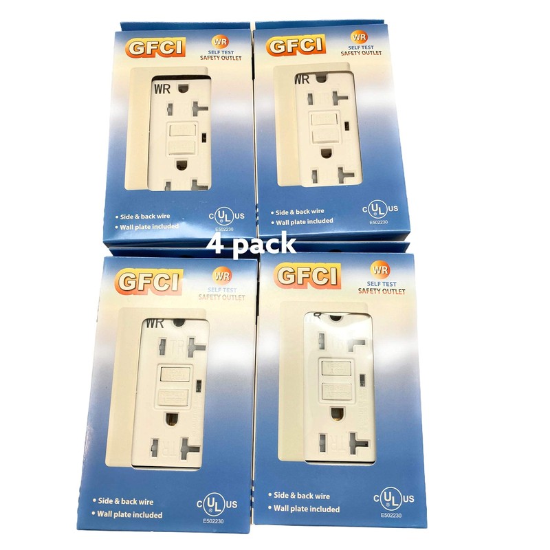 GFCI 20 AMP OUTLET 4 PACK