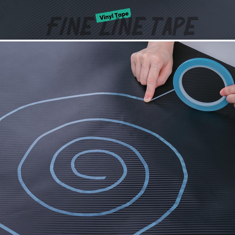 FOSHIO 4 Rolls Fine Line Tape, 2 Rolls 1/4 in