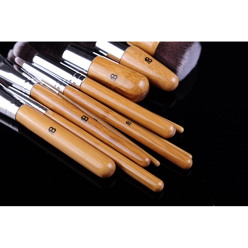 IB Luxury Bamboo Wooden Make Up Brush Set for Eyes